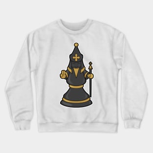 Chess piece Bishop at Chess with Staff Crewneck Sweatshirt